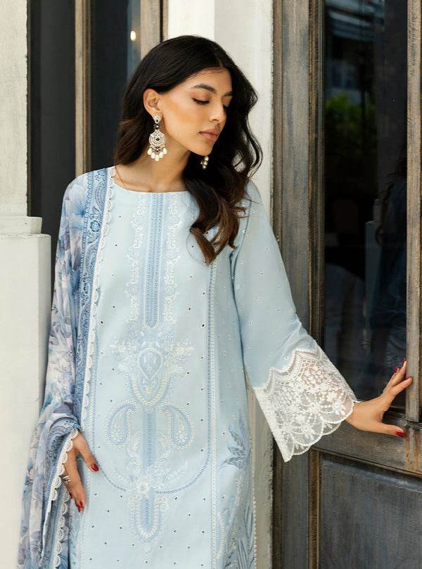 Zainab Chottani Chikankari'25 Unstitched Lawn 3pcs - Jotey