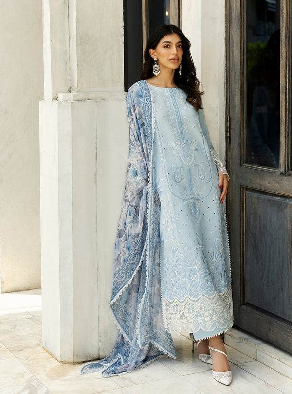 Zainab Chottani Chikankari'25 Unstitched Lawn 3pcs - Jotey