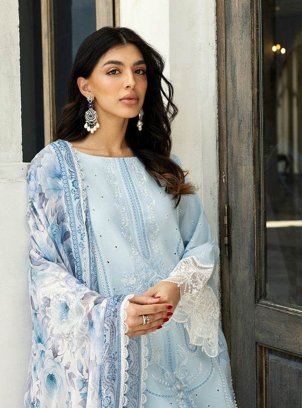 Zainab Chottani Chikankari'25 Unstitched Lawn 3pcs - Jotey