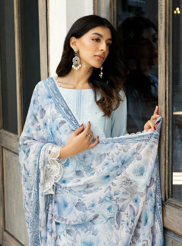 Zainab Chottani Chikankari'25 Unstitched Lawn 3pcs - Jotey