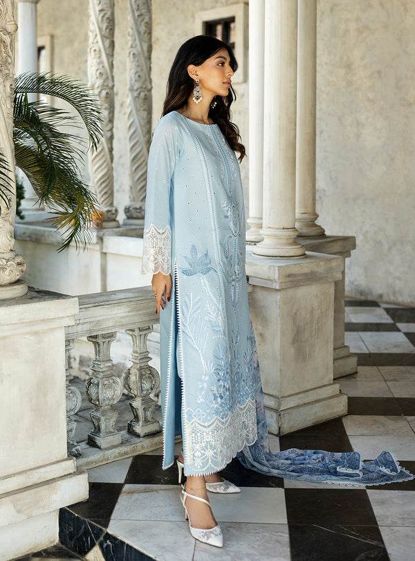 Zainab Chottani Chikankari'25 Unstitched Lawn 3pcs - Jotey
