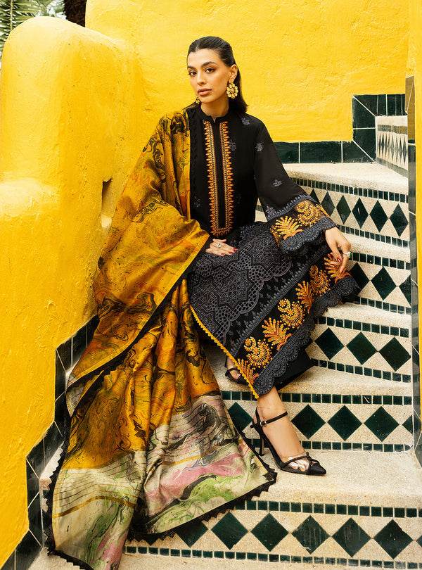 Zainab Chottani Chikankari'25 Unstitched Lawn 3pcs - Jotey