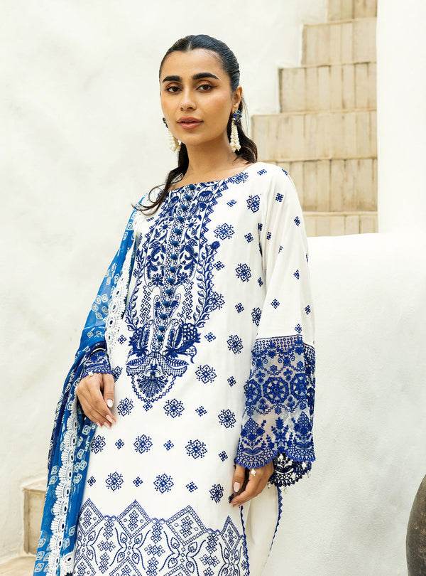 Zainab Chottani Chikankari'25 Unstitched Lawn 3pcs - Jotey