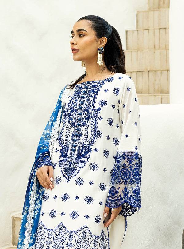 Zainab Chottani Chikankari'25 Unstitched Lawn 3pcs - Jotey