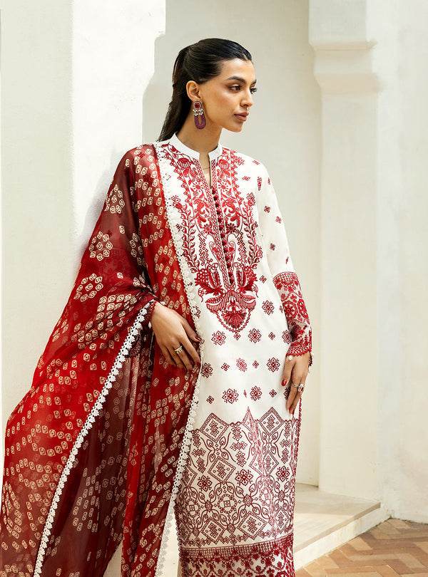 Zainab Chottani Chikankari'25 Unstitched Lawn 3pcs - Jotey