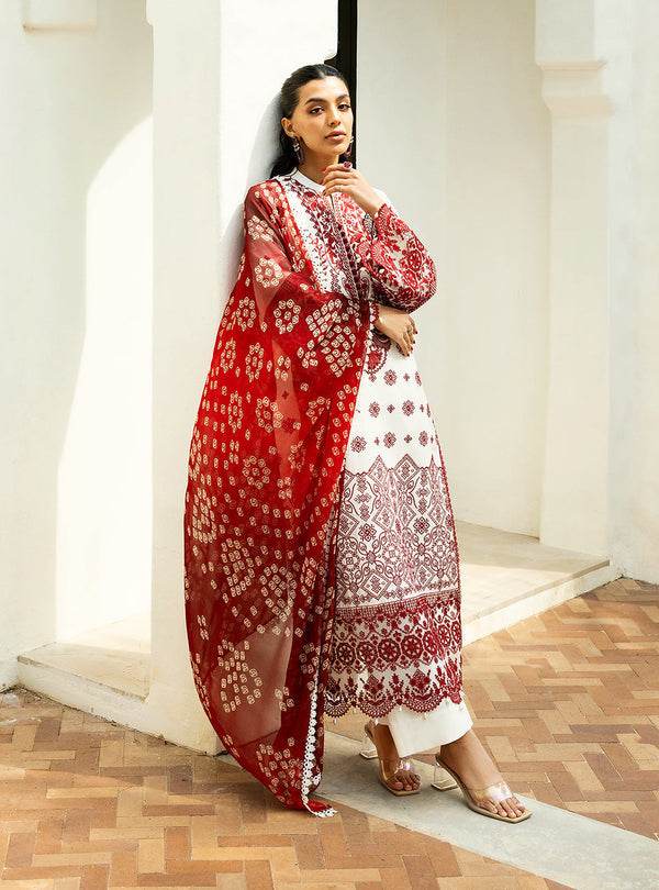 Zainab Chottani Chikankari'25 Unstitched Lawn 3pcs - Jotey