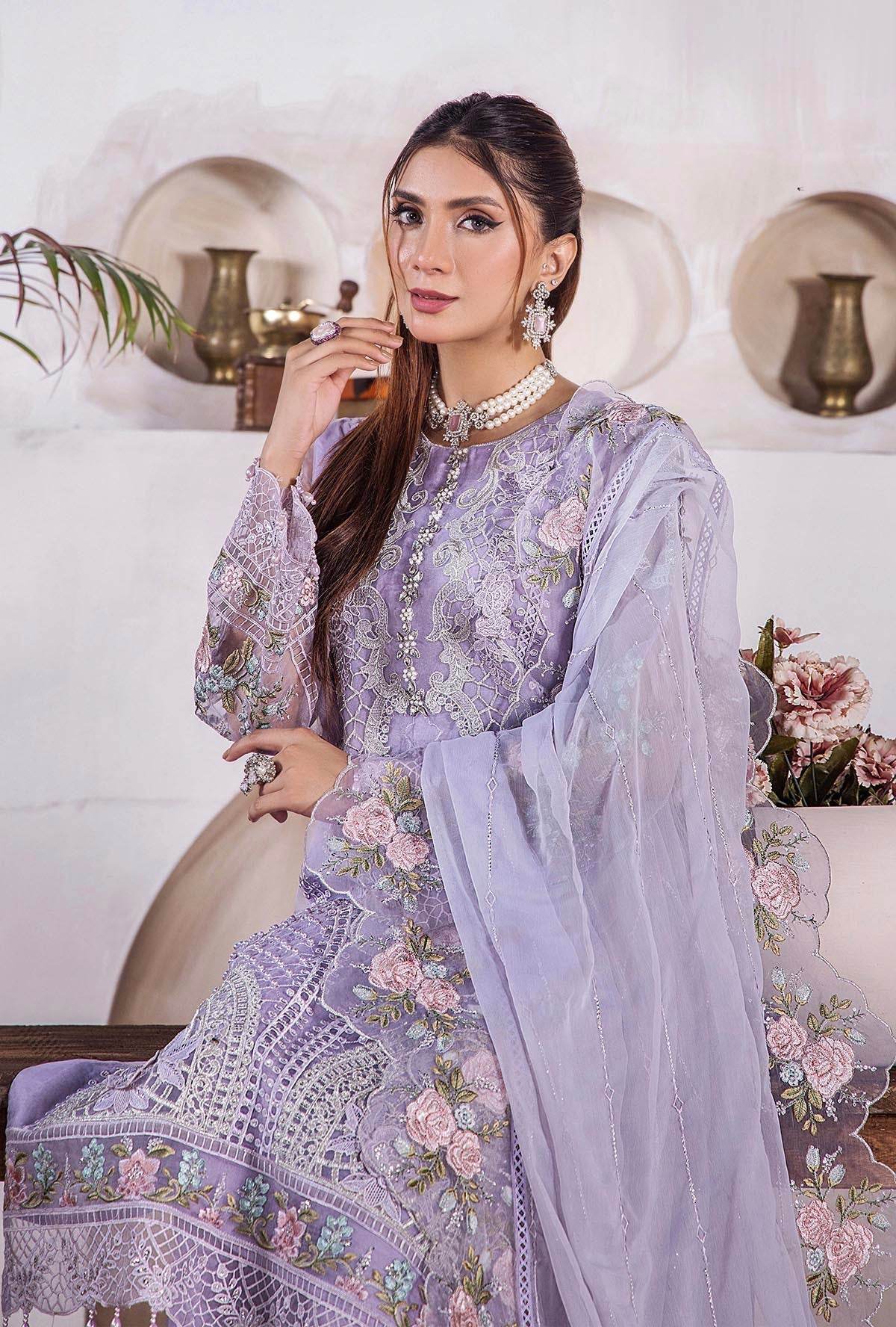 Riwayat By ZA Clothes Embroidered Stitched 3pcs - Jotey
