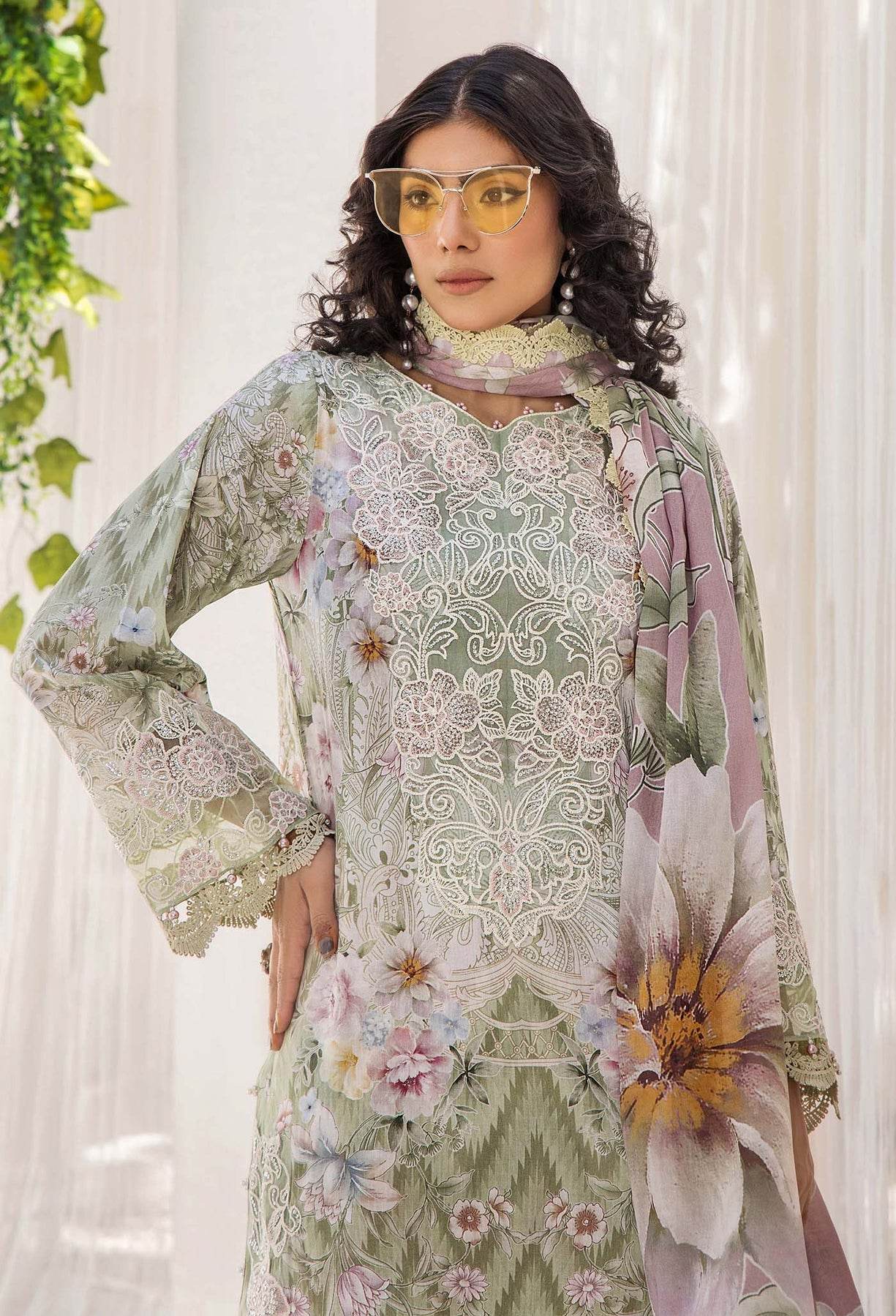 Adan's Libas Prints Unstitched Lawn 3 Piece - Jotey