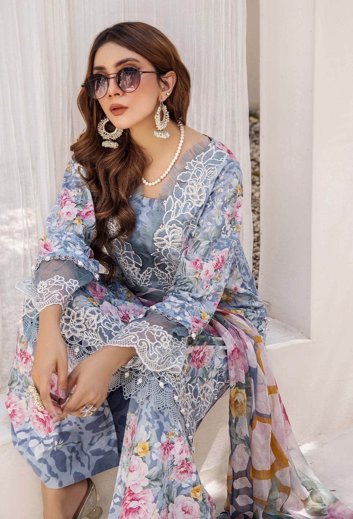 Adan's Libas Prints Unstitched Lawn 3 Piece - Jotey