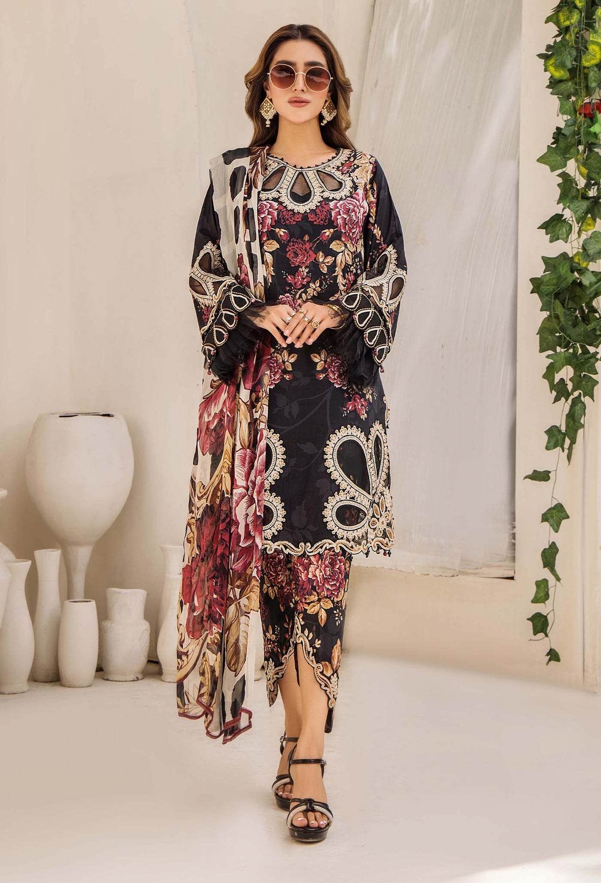 Adan's Libas Prints Unstitched Lawn 3 Piece - Jotey