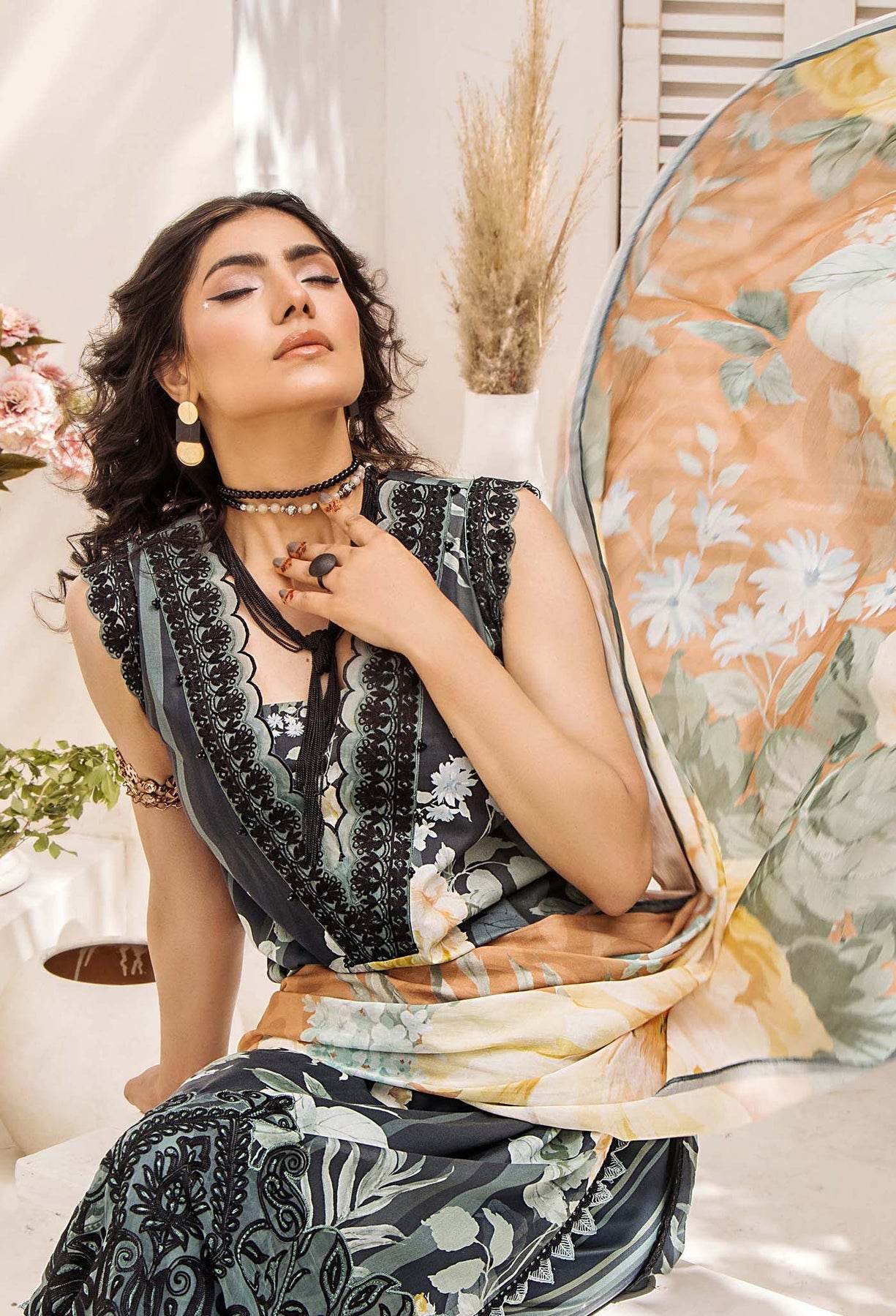 Adan's Libas Prints Unstitched Lawn 3 Piece - Jotey