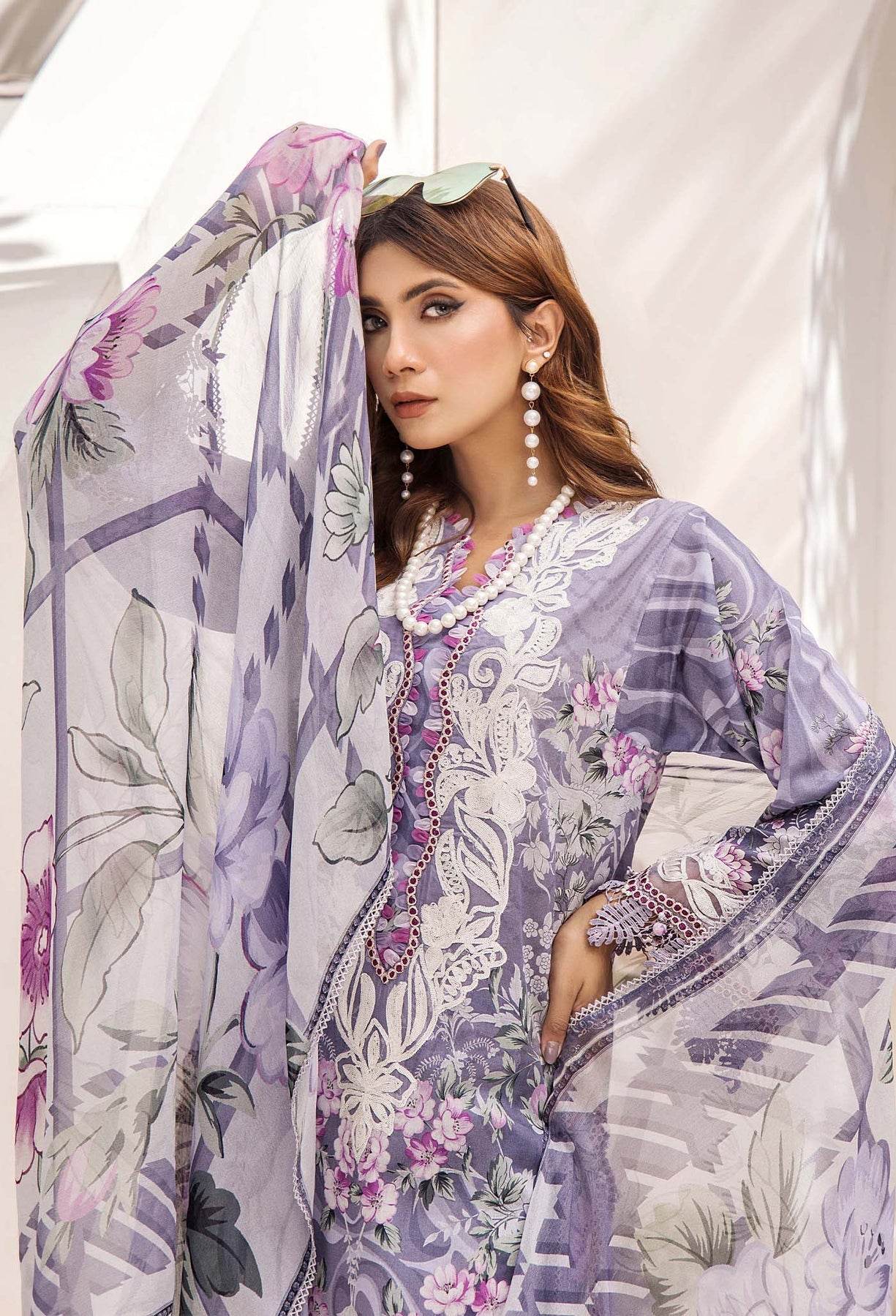 Adan's Libas Prints Unstitched Lawn 3 Piece - Jotey