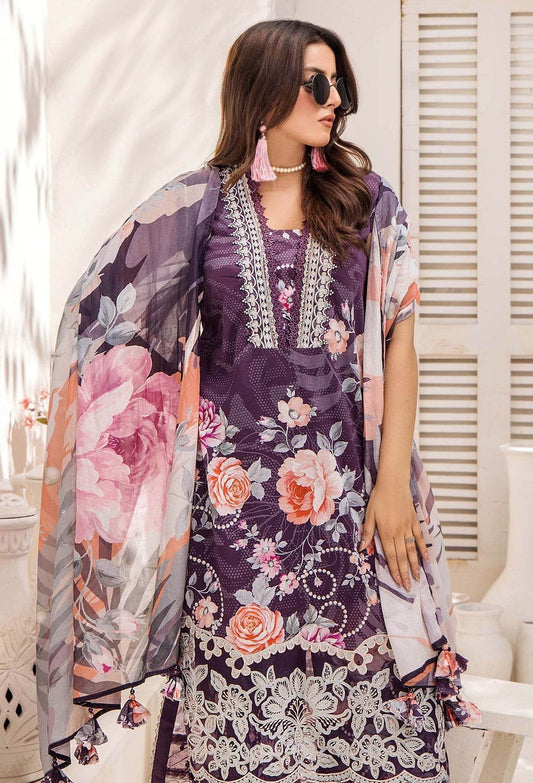 Adan's Libas Prints Unstitched Lawn 3 Piece - Jotey