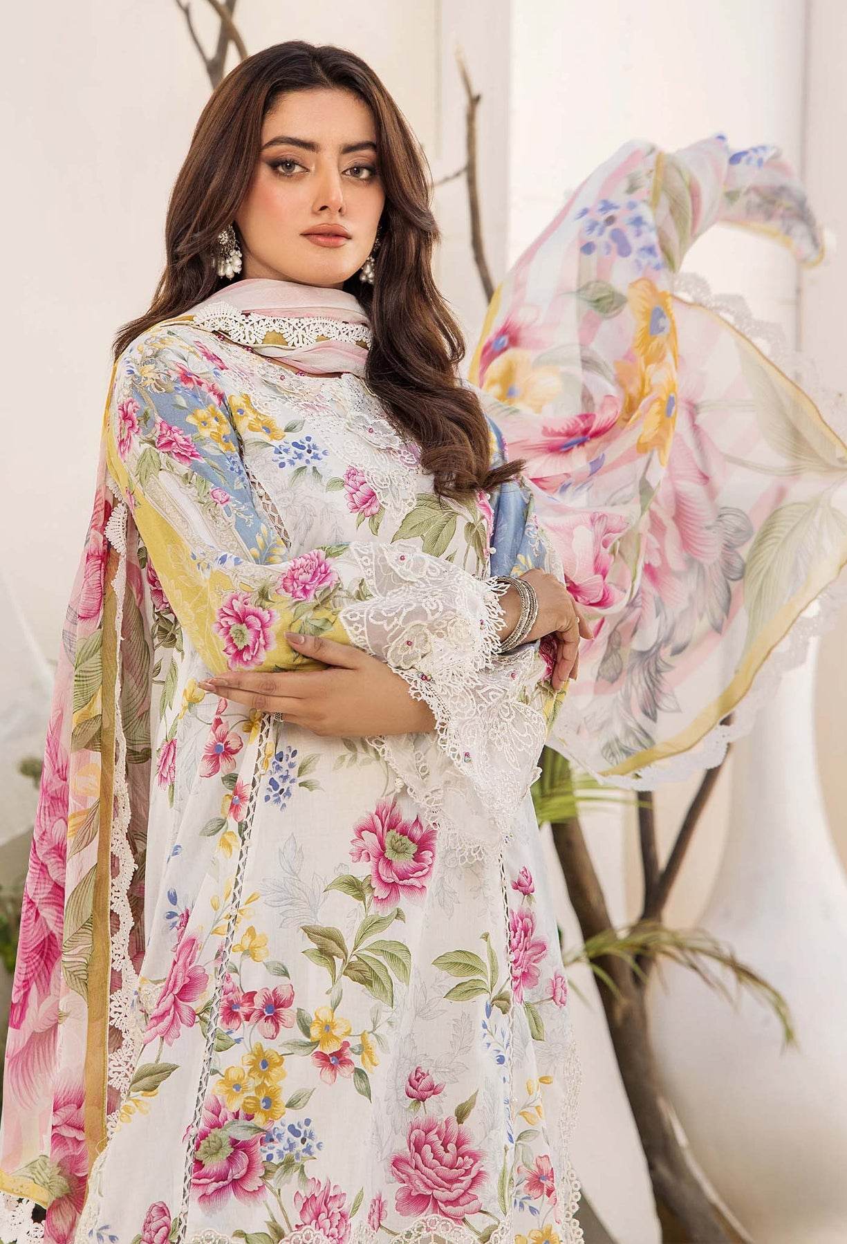 Adan's Libas Prints Unstitched Lawn 3 Piece - Jotey