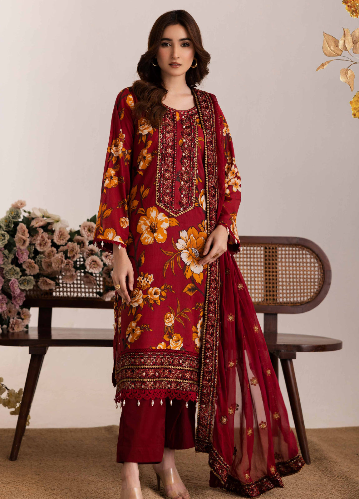 Aazina by Johra Embroidered Printed Lawn Unstitched 3Pcs