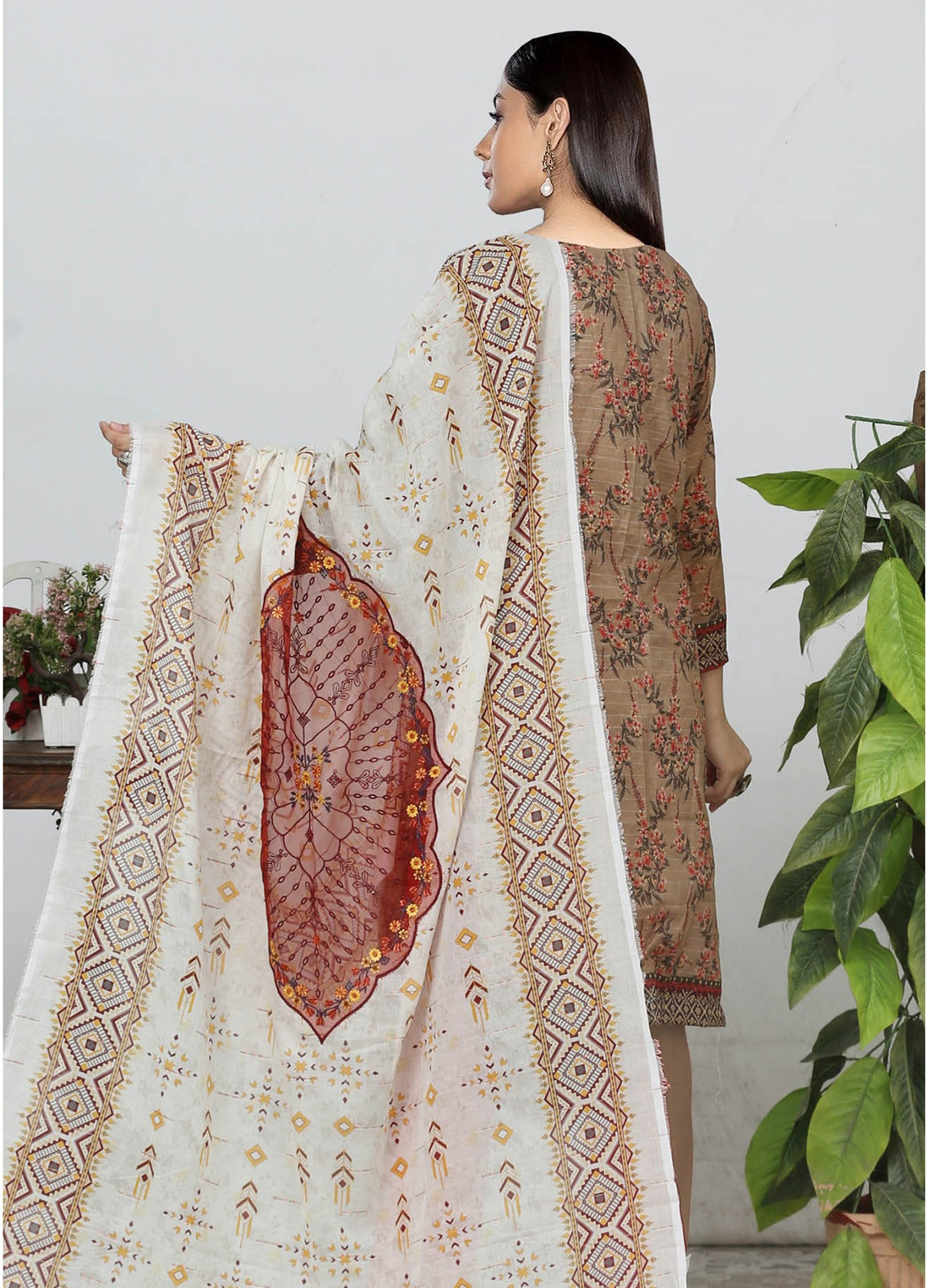 Sui Dhaga Embroidered Printed Lawn Unstitched 3pcs