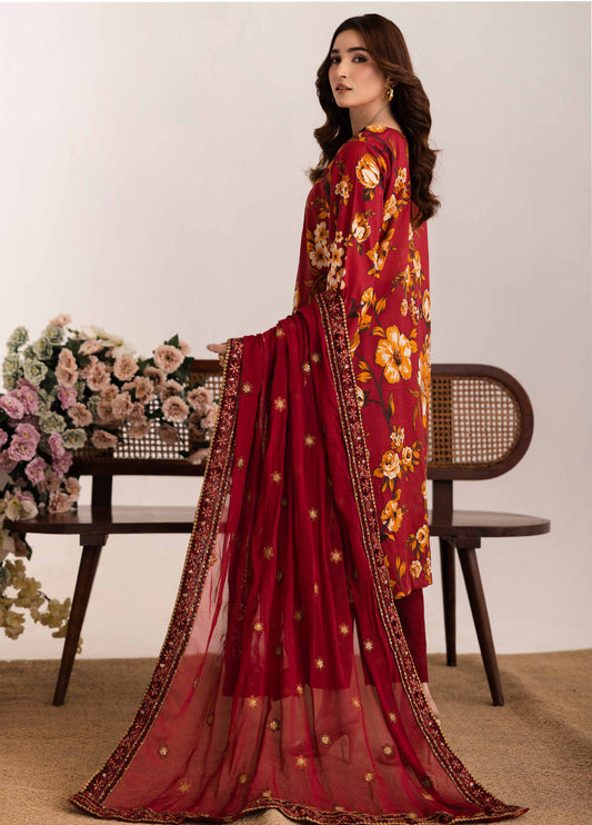 Aazina by Johra Embroidered Printed Lawn Unstitched 3Pcs