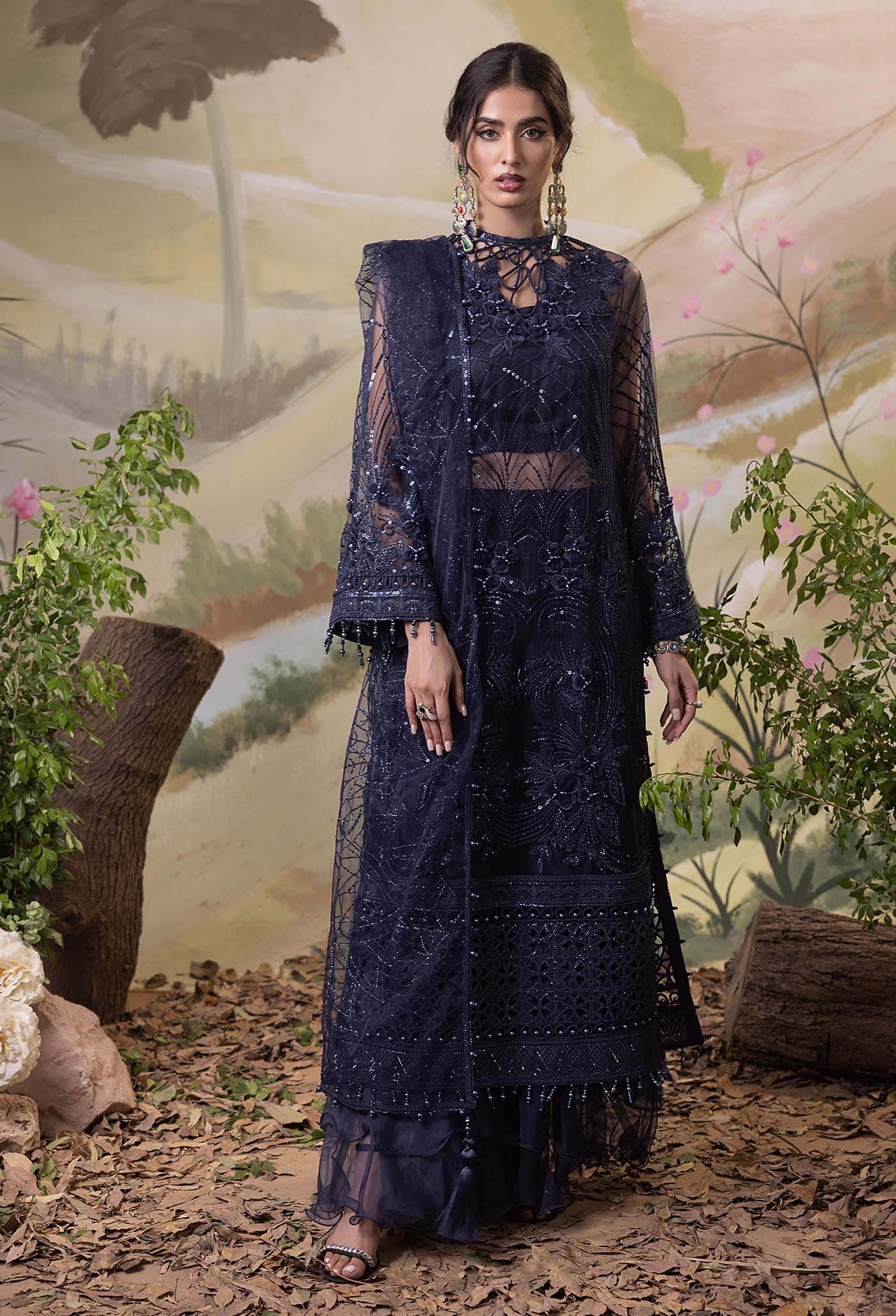 Adan's Libas Elysion Embroidered Festive Unstitched 3pcs - Jotey