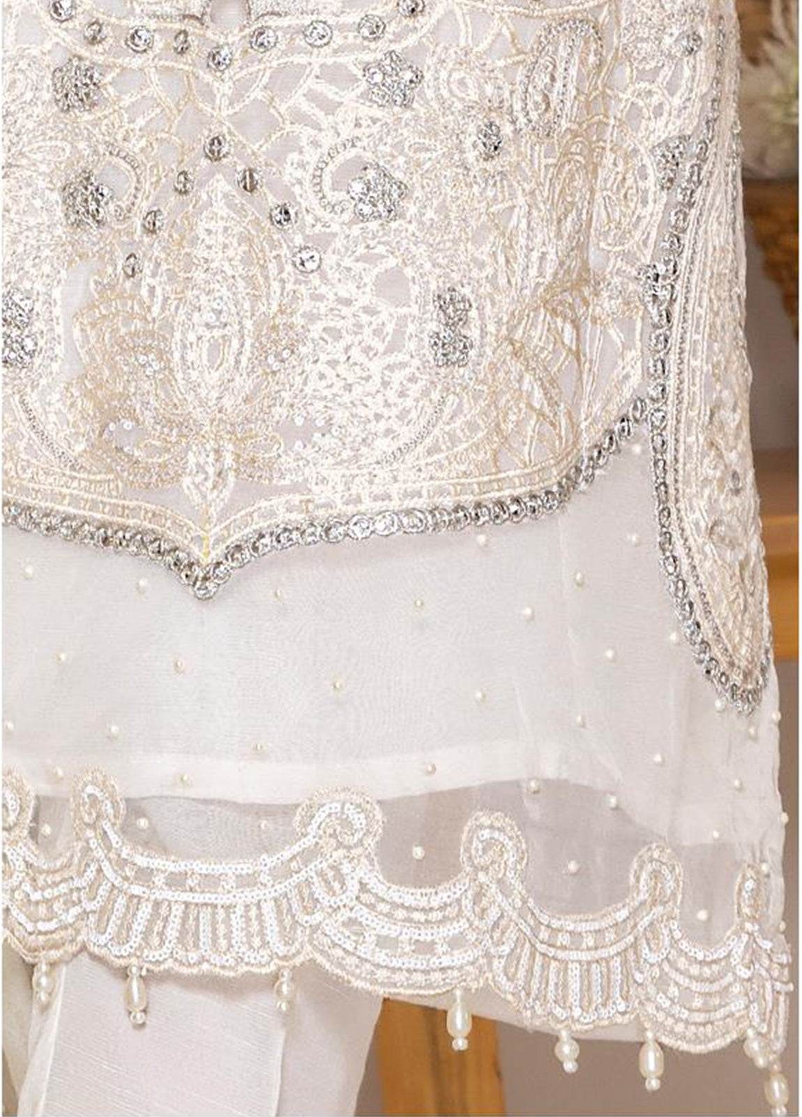 Zoya By ZA Clothes Embroidered Chiffon Semi-Stitched 3pcs - Jotey