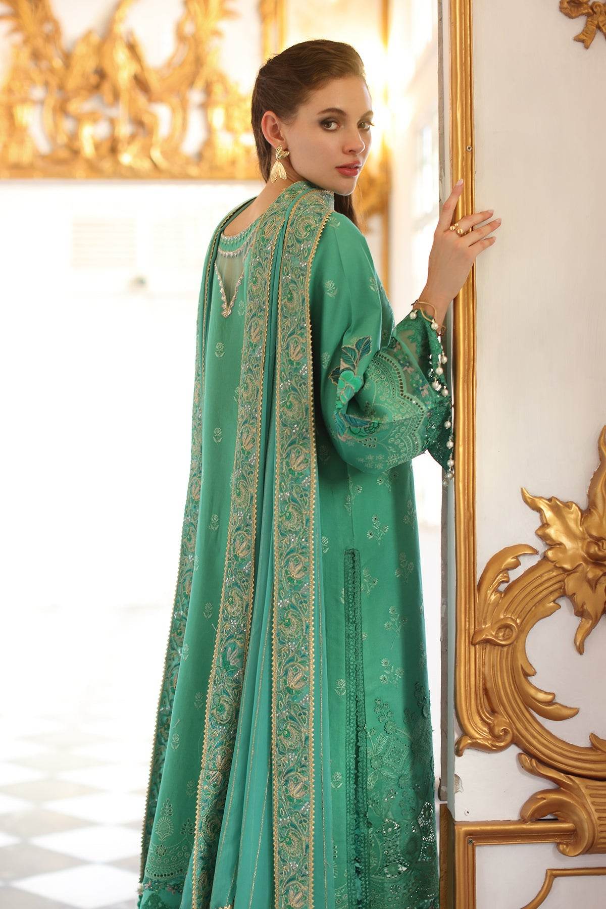 Tabeer By Charizma Embroidered Premium Chiffli Lawn Eid Edition Unstitched 3pcs - Jotey