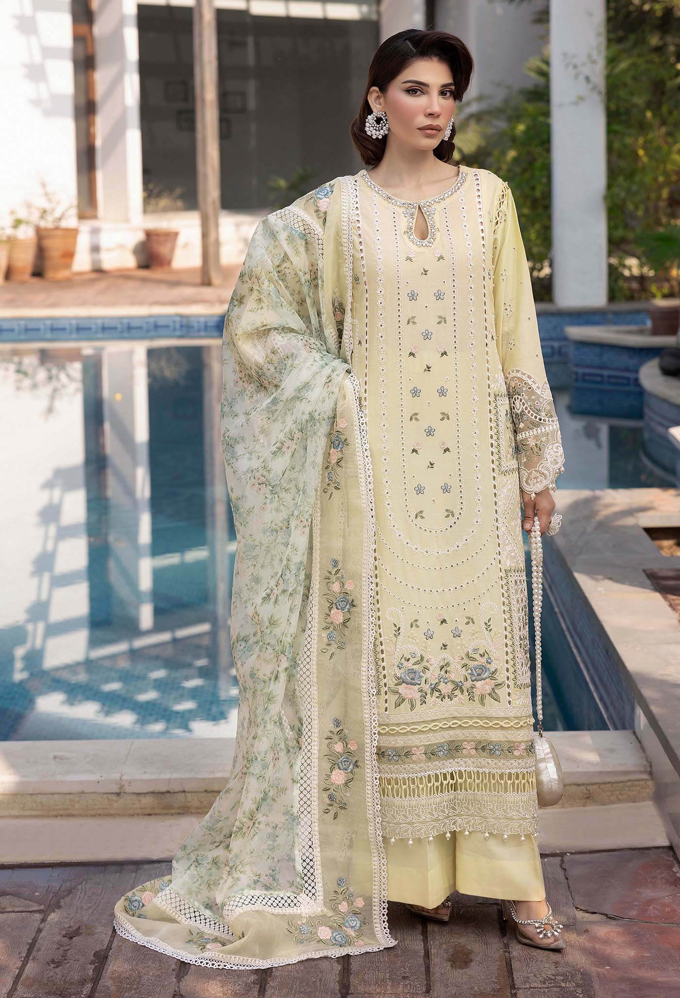 Adans Libas Summer's Dream Embroidered Lawn Unstitched 3 Piece - Jotey