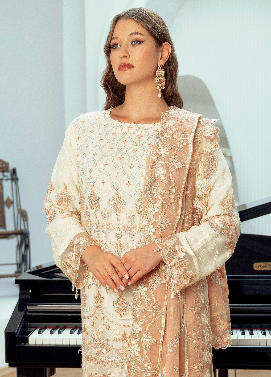 MEHRIMA By Noori Stitched Chiffon Luxury 3pcs - Jotey