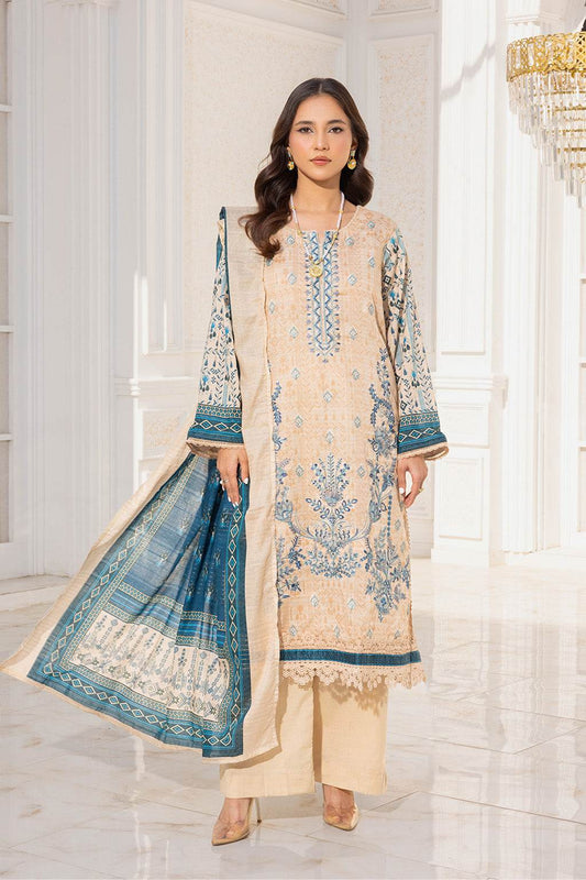 Somika By Johra Embroidered Fancy Lawn Unstitched 3Pcs - Jotey