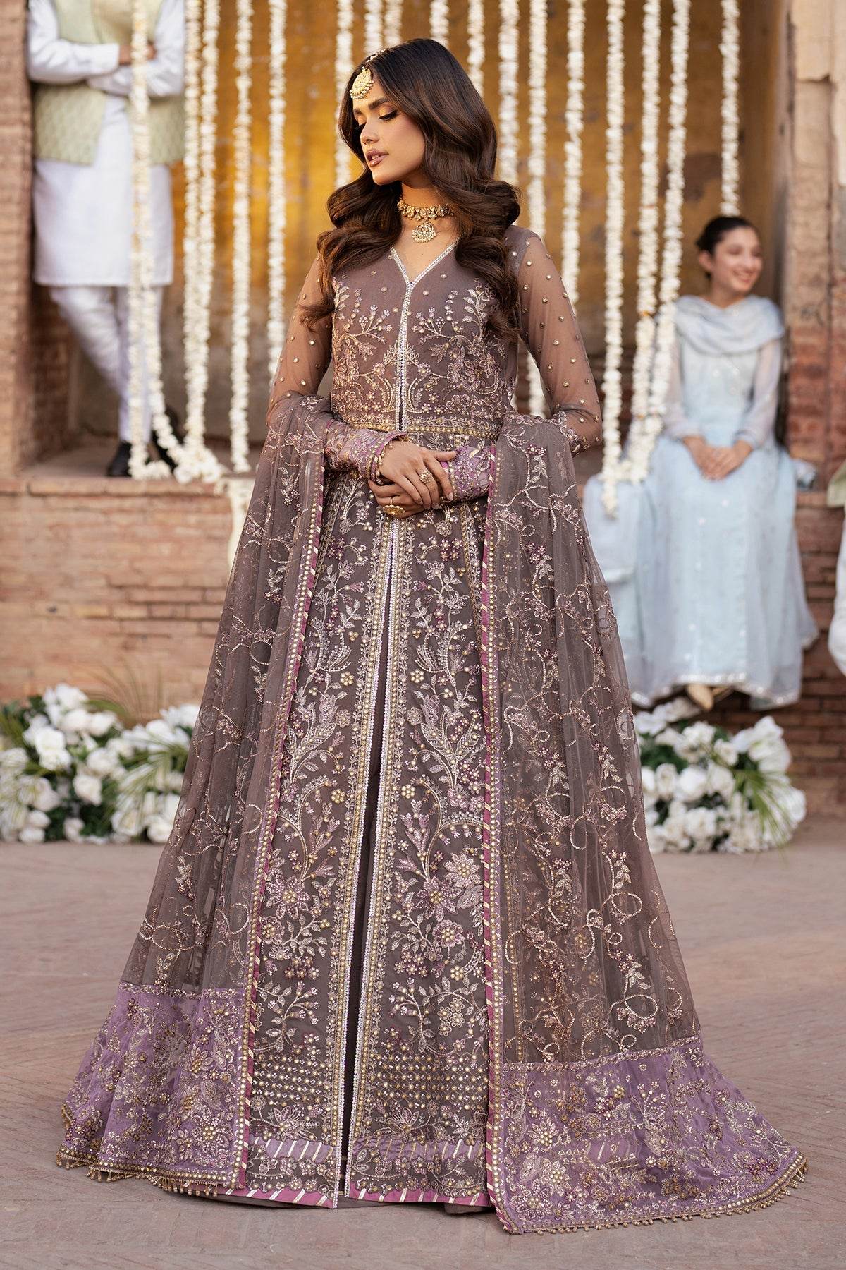 Shehnai By Zarif Embroidered Luxury Wedding Unstitched 3pcs - Jotey