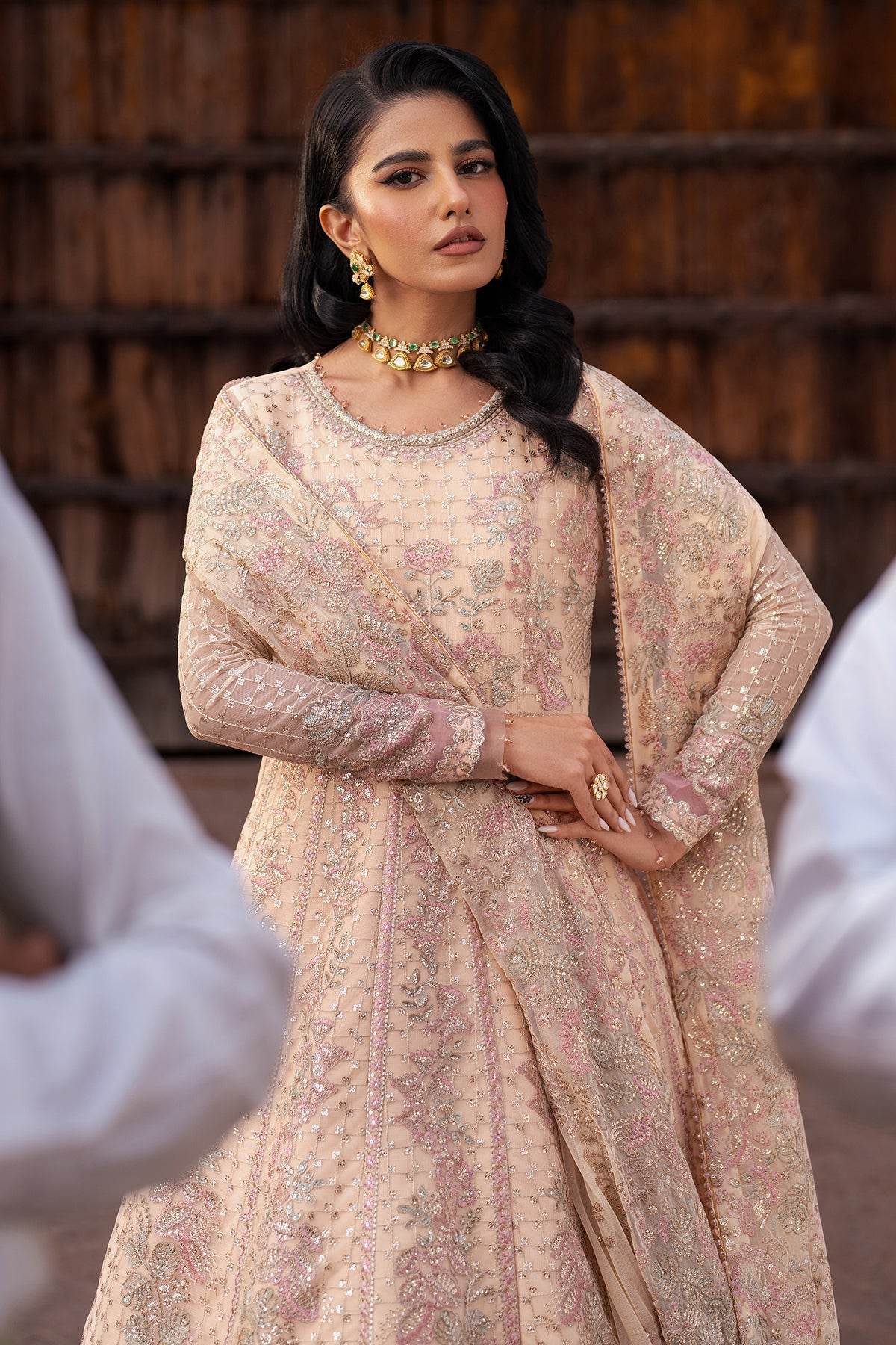 Shehnai By Zarif Embroidered Luxury Wedding Unstitched 3pcs - Jotey