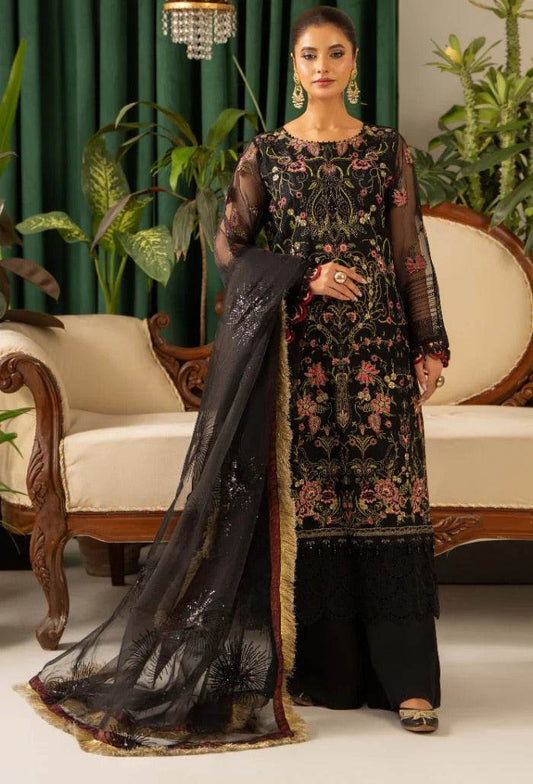 HOC By Humdum Vol-01 Luxury Embroidered Organza Unstitched 3pcs - Jotey