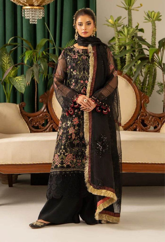HOC By Humdum Vol-01 Luxury Embroidered Organza Unstitched 3pcs - Jotey