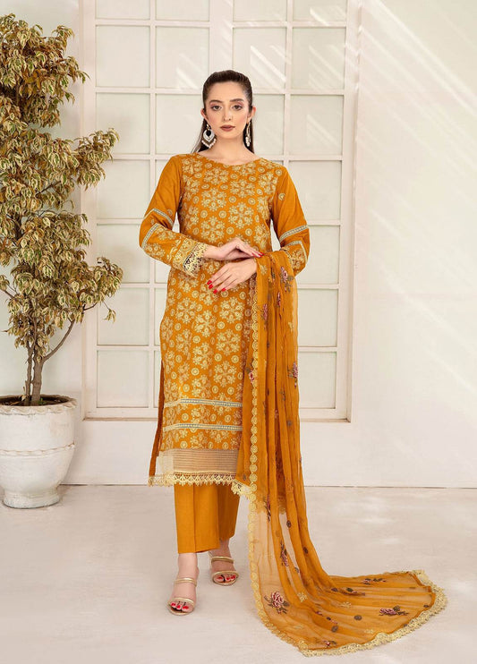 Sherine By Anaya Hoor Embroidered Lawn Unstitched 3pcs - Jotey