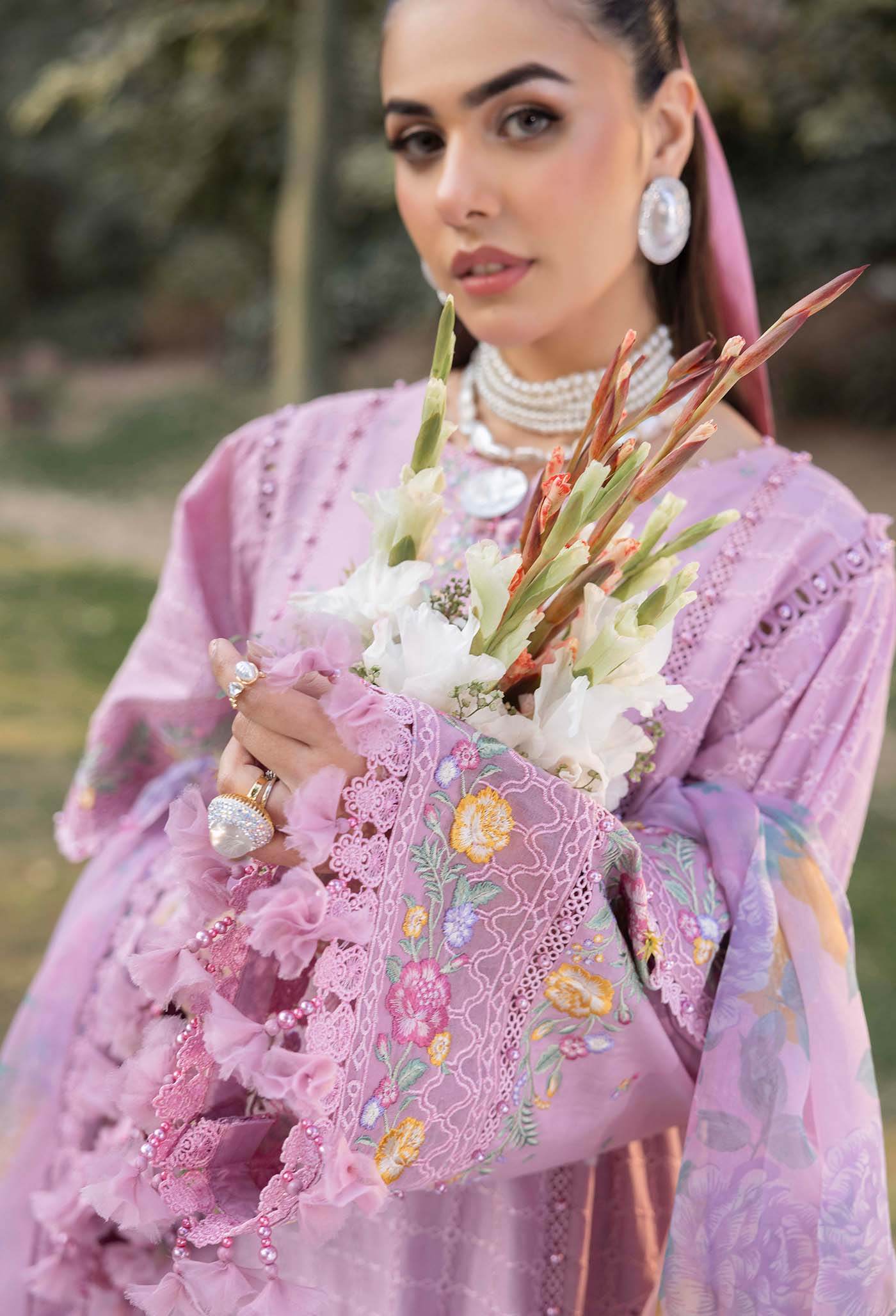 Adans Libas Gull Rukh Unstitched Lawn 3 Piece - Jotey