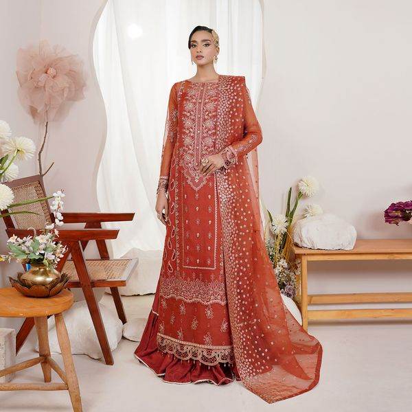 Embellished Ready to wear Organza 3pcs - Jotey