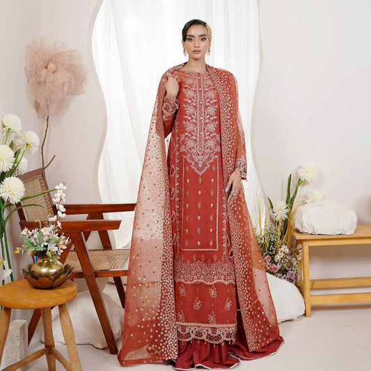 Embellished Ready to wear Organza 3pcs - Jotey