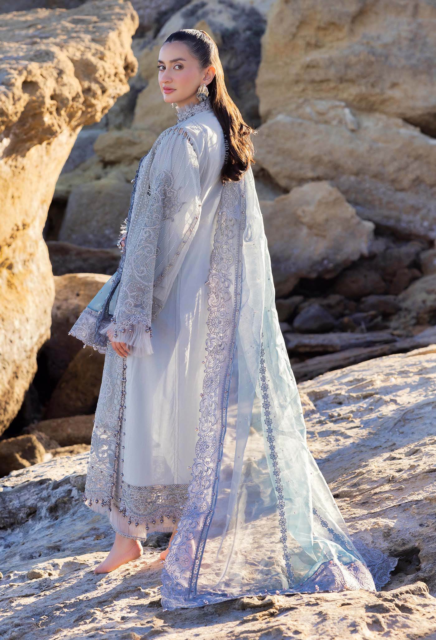 Adans Libas Lasserkari Embroidered Premium Lawn Unstitched 3 Piece - Jotey