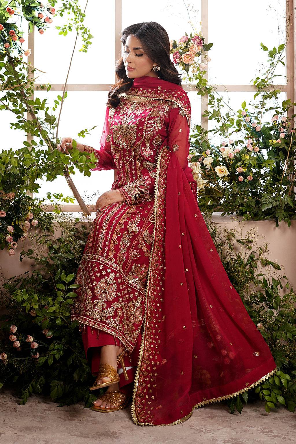 Aarzu Luxury Embroidered Vol-03 Unstitched 3Pcs - Jotey