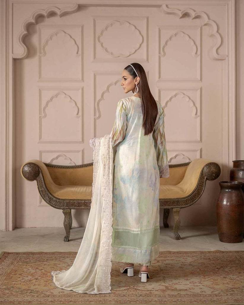 Sunshine Bloom By Alzohaib Premium Printed Embroidered Unstitched 3pcs - Jotey