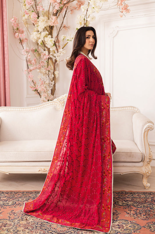 Johra Gold Swiss Voil Heavy Embroidered Lawn Unstitched 3Pcs