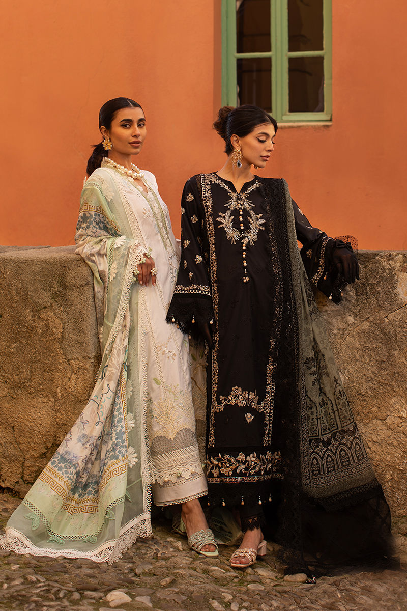 Zoha By Ansab Jahangir Embroidered Luxury Lawn'25 Unstitched 3pcs
