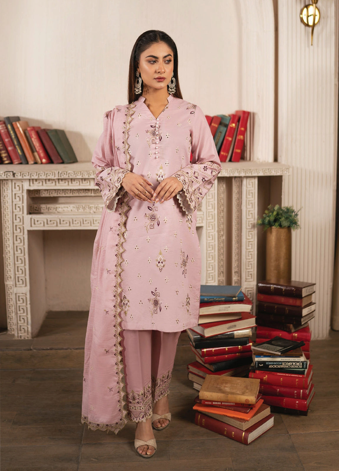 Mah-E-Noor By Angan Embroidered Lawn Unstitched 3Pcs