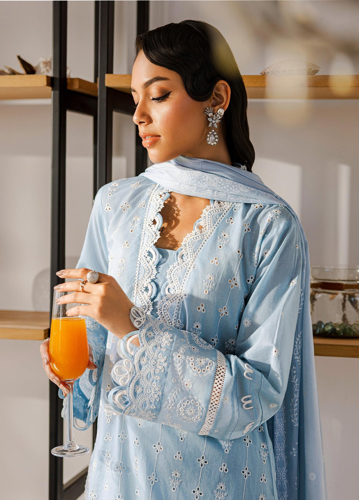 Zellbury Chikankari Embroidered Lawn Unstitched 3Pcs