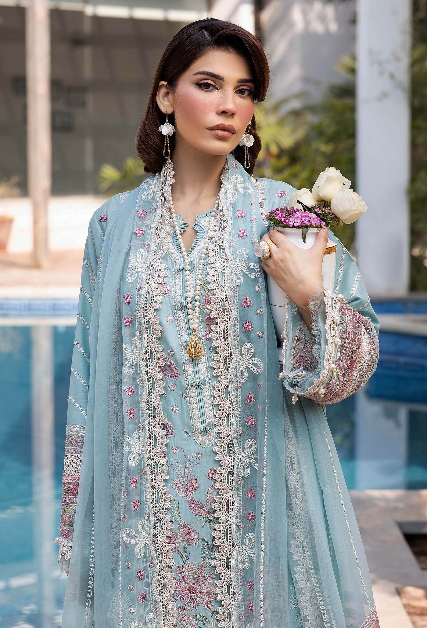 Adans Libas Summer's Dream Embroidered Lawn Unstitched 3 Piece - Jotey