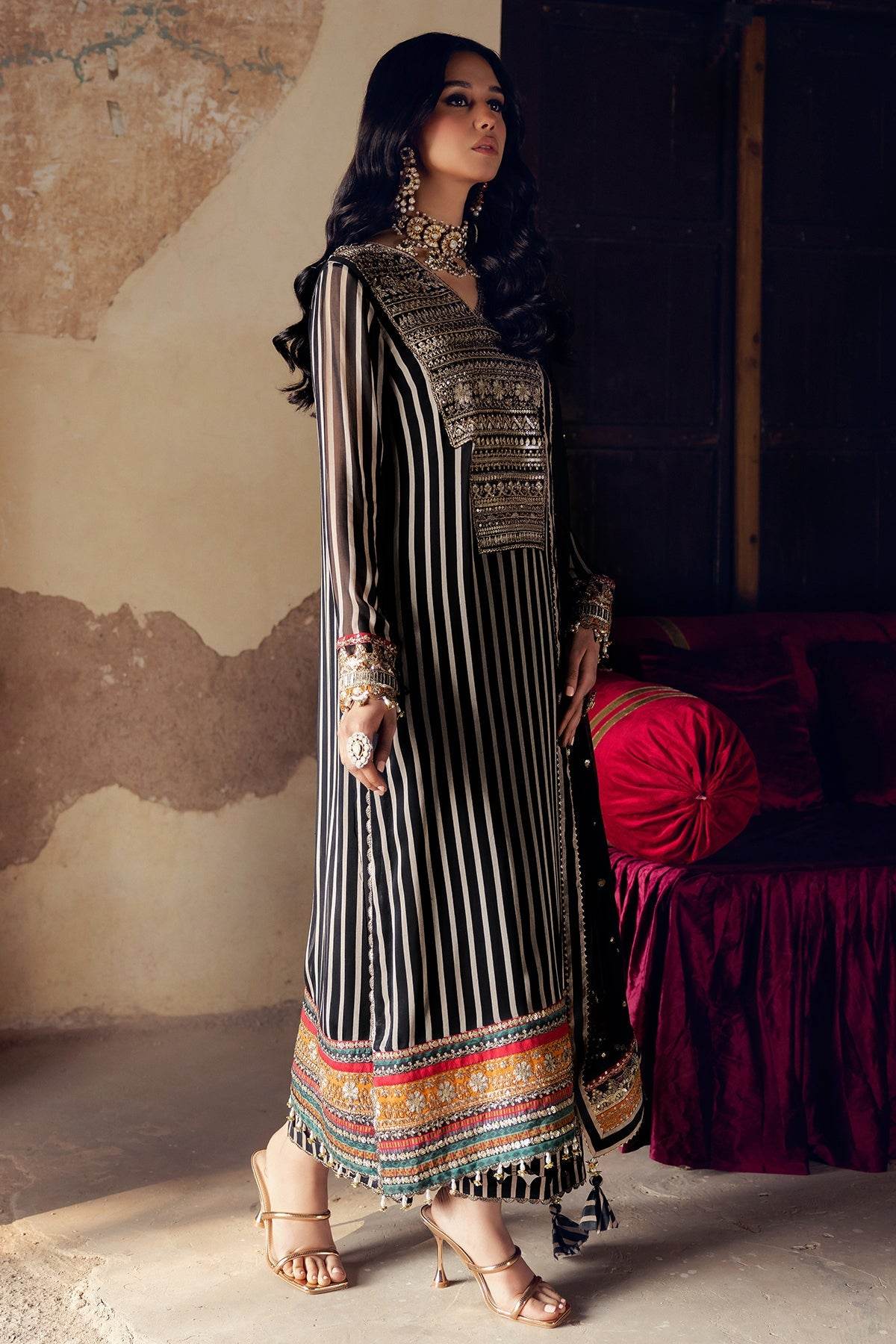 Vasal By Charizma Embroidered Luxury Chiffon Vol-03 Unstitched 3pcs - Jotey