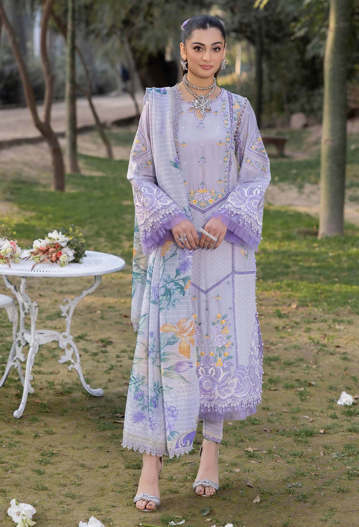 Adans Libas Gull Rukh Unstitched Lawn 3 Piece - Jotey