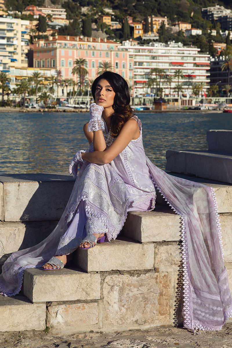 Zoha By Ansab Jahangir Embroidered Luxury Lawn'25 Unstitched 3pcs