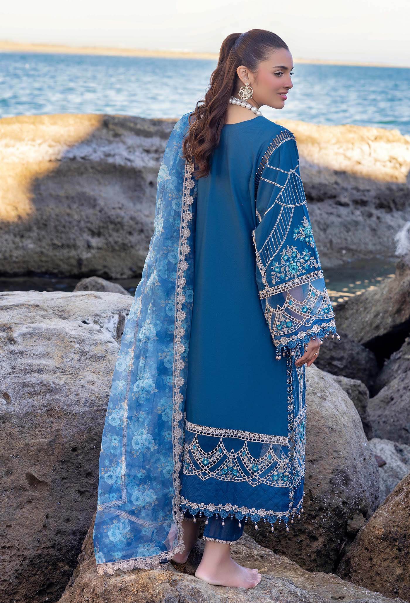 Adans Libas Lasserkari Embroidered Premium Lawn Unstitched 3 Piece - Jotey