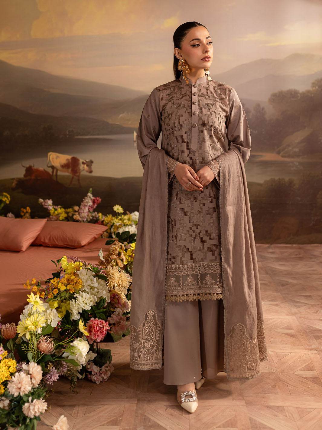 Twilight By Mahnur Embroidered Lawn Unstitched 3pcs - Jotey