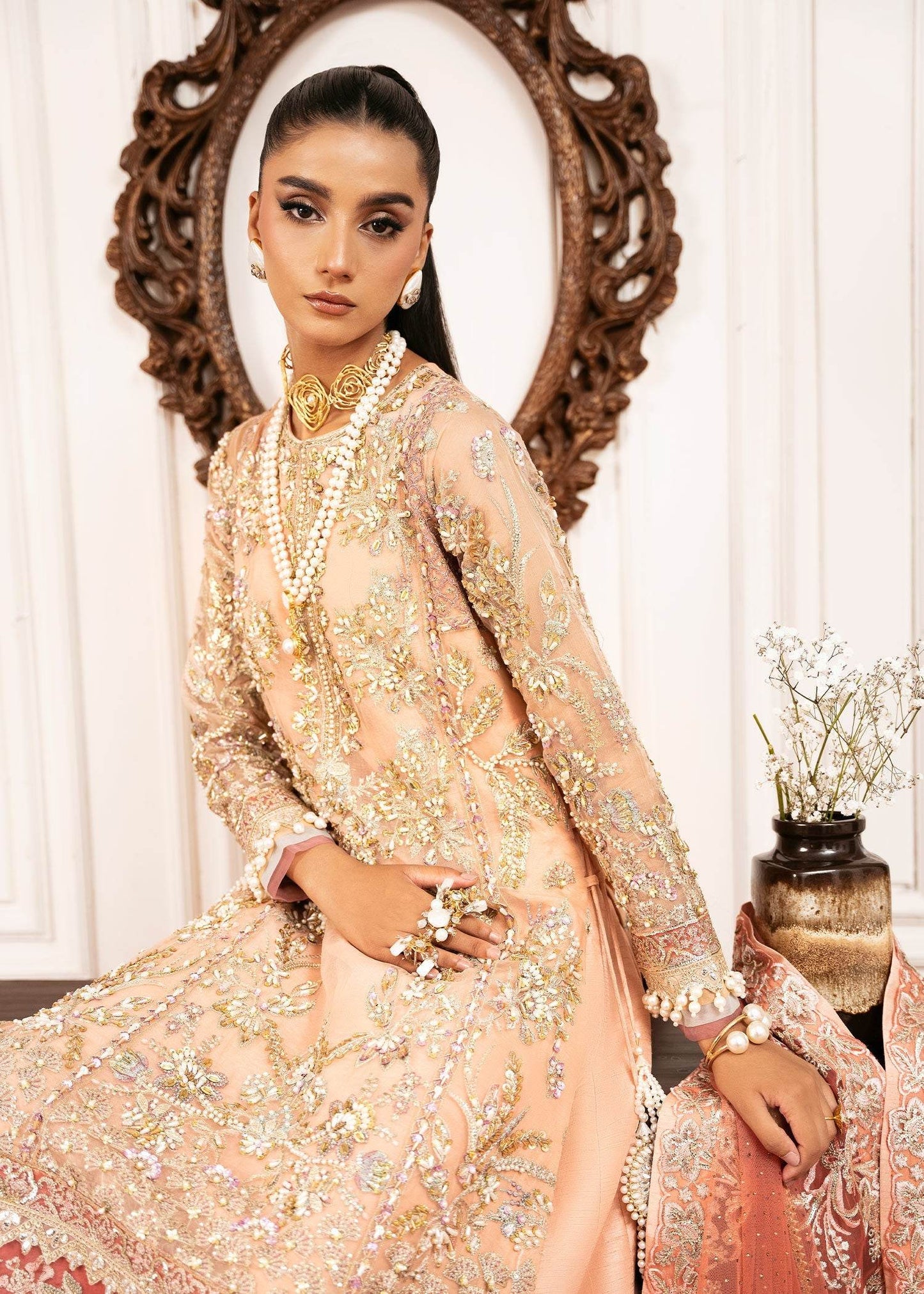 INAYAT Luxury Wedding Formals Unstitched 3pcs - Jotey