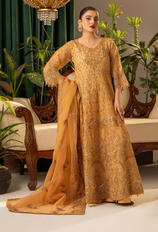 HOC By Humdum Vol-01 Luxury Embroidered Organza Unstitched 3pcs - Jotey